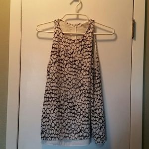 Dali black and white top Sz S sleeveless